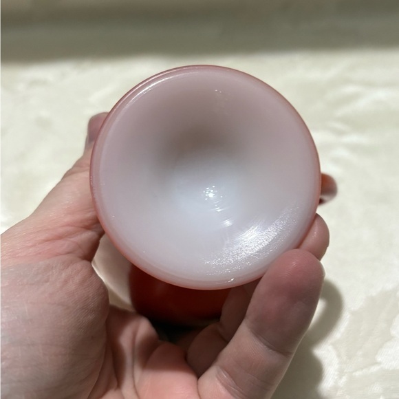 Vintage 1940’s Hazel Atlas Cup and Saucer, Sugar Dish and Creamer - Brick/Coral - Picture 11 of 16